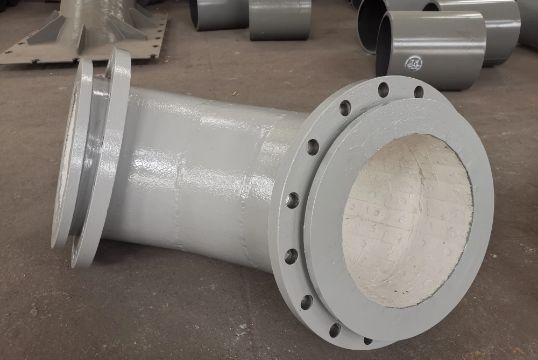 除塵灰件90°內襯陶瓷耐磨彎頭有什麽用處