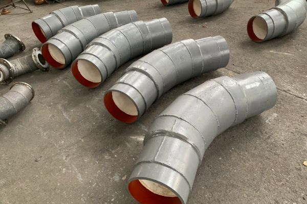 除塵灰件90°內襯陶瓷耐磨彎頭